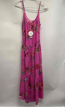 Load image into Gallery viewer, PQ Womens Pink Flower Print Sleeveless Scoop Neck Long Maxi Dress Sz XS w/ Tags
