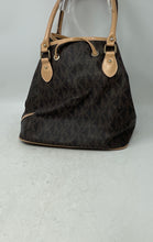 Load image into Gallery viewer, Michael Kors Womens Brown Monogram Drawstring Bucket Handbag No Strap
