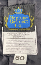 Load image into Gallery viewer, Neptune Garment Co. Mens Black Long Sleeve Lined Full-Zip Varsity Jacket Size 50
