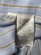 Load image into Gallery viewer, Brooks Brothers Mens Blue Striped Slim Fit Long Sleeve Dress Shirt Size 15-2/3
