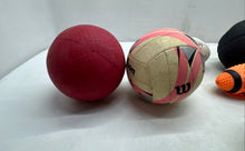 Load image into Gallery viewer, Lot Of 8 Pcs Assorted Multicolor Mixed Variety Footballs And Basketballs w/ Bag
