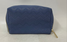 Load image into Gallery viewer, Missoni Womens Blue Chevron Pattern Zipper Small Travel Makeup Pouch
