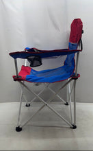 Load image into Gallery viewer, Ozark Trail Blue Red Mesh Folding Lightweight Oversized Chair With Storage Bag
