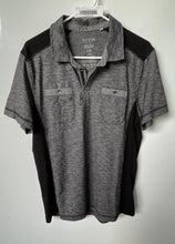 Load image into Gallery viewer, Guess Mens Gray Heather Print Slim-Fit Short Sleeve Golf Polo Shirt Size L
