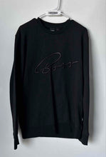 Load image into Gallery viewer, Hugo Boss Mens Black Long Sleeve Round Neck Pullover Sweatshirt Size Medium
