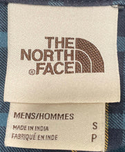 Load image into Gallery viewer, The North Face Mens Blue Plaid Long Sleeve Chest Pocket Button-Up Shirt Size S
