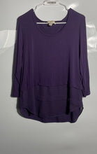 Load image into Gallery viewer, Michael Kors Womens Purple 3/4 Sleeve Round Neck Blouse Top Size Medium
