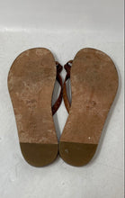 Load image into Gallery viewer, Coach Womens Deni Brown Leather Flat Slip-On Flip Flop Sandals Size 5.5B
