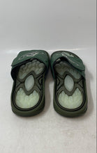 Load image into Gallery viewer, Adidas Mens Reptossage Green Leather Open Toe Slip-On Slide Sandals Size 9
