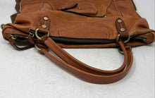 Load image into Gallery viewer, Marco Buggiani Womens Brown Inner Pockets Double Handle Shoulder Purse
