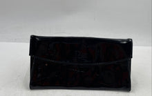 Load image into Gallery viewer, Christian Dior Parfums Womens Black Faux Patent Leather Makeup Clutch Bag Worn
