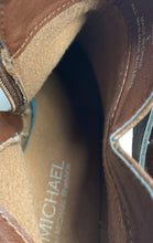 Load image into Gallery viewer, Michael By Michael Shannon Womens Blair 122828 Brown Side Zip Ankle Boots Size 9
