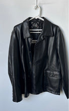 Load image into Gallery viewer, GA Emporio Mens Black Long Sleeve Collared Bomber Jacket Size Medium
