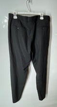 Load image into Gallery viewer, Hugo Boss Mens Black Flat Front Slash Pocket Straight Leg Dress Plants Size 42
