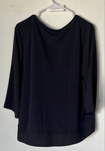Load image into Gallery viewer, Ann Taylor Womens Blue Long Sleeve V-Neck Blouse Top Size Large
