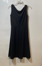 Load image into Gallery viewer, Express Womens Black Sleeveless Draped Cowl Neck Pullover A-Line Dress Size 7/8
