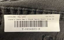 Load image into Gallery viewer, Steve's Jeans Mens Black Denim Flat Front Dark Wash Bermuda Shorts Size 46
