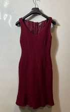 Load image into Gallery viewer, Ann Taylor Womens Red Sleeveless Peplum Hem Back Zip Shift Dress Size 4
