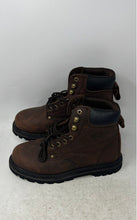 Load image into Gallery viewer, Ever Boots Mens Dark Brown Leather Round Toe Lace-Up Ankle Work Boots Size 7M
