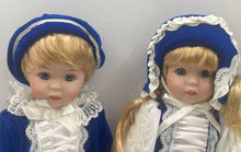 Load image into Gallery viewer, Marian Yu Designs Sisters Brother Twins Colonial Porcelain Doll Set Of 2 w/ Tag
