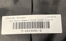 Load image into Gallery viewer, Ann Taylor Womens Black Long Sleeve Pockets Collared Blazer Jacket Size 2P
