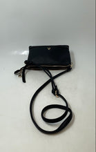 Load image into Gallery viewer, Izzy &amp; Ali Womens Black Pebbled Leather Zipper Adjustable Strap Crossbody Bag
