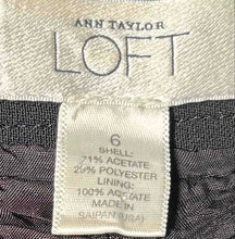 Load image into Gallery viewer, Ann Taylor Loft Womens Black Flat Front Side Zip Stretch A-Line Skirt Size 6
