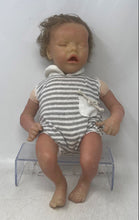 Load image into Gallery viewer, Bonnie Brown Short Curly Hair Silicone Realistic Sleeping Reborn Baby Doll
