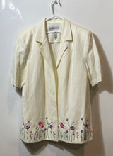 Load image into Gallery viewer, Jessica Howard Womens Ivory Embroidered Two-Piece Blazer &amp; Dress Set Size 16
