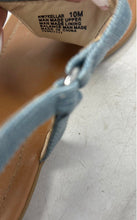Load image into Gallery viewer, Nine West Womens Blue Brown Denim Flat Thong Sandals Size 10M
