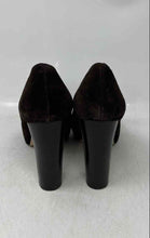 Load image into Gallery viewer, Michael Kors Womens Brown Leather Slip-On Block Platform Heels Size 7.5M
