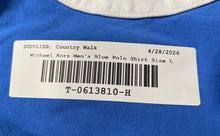 Load image into Gallery viewer, Michael Kors Mens Blue Collared Short Sleeve Golf Polo Shirt Size Large
