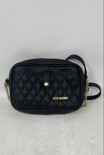 Load image into Gallery viewer, Steve Madden Womens Blouie Black Quilted Inner Pocket Crossbody Handbag
