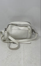 Load image into Gallery viewer, Steve Madden Womens White Faux Leather Chain Strap Zip Top Crossbody Bag
