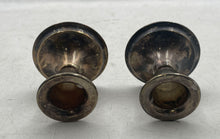 Load image into Gallery viewer, Lot Of 2 Pcs Regal Silver Tone Home Decor Metal Tabletop Candlesticks Holder
