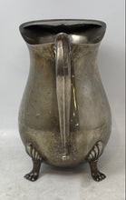 Load image into Gallery viewer, Vintage Silver-Tone Victorian Style Ornate Scroll Handle And Footed Pitcher
