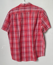 Load image into Gallery viewer, Michael Kors Mens Red Plaid Print Cotton Classic Fit Button-Up Shirt Size XL
