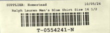 Load image into Gallery viewer, Ralph Lauren Mens Blue Yarmouth Long Sleeve Collared Dress Shirt Size 16.5 34/35
