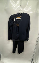Load image into Gallery viewer, Dana Buchman Luxe Womens Dark Blue Wool 3-Pieces Jacket Pants Blouse Set Size 8
