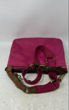 Load image into Gallery viewer, Fossil Womens Pink Leather Adjustable Strap Pockets Zip Top Lined Crossbody Bag

