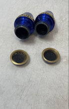 Load image into Gallery viewer, Pair Of Reminiscent Of Trupoint Memorials Blue Mini Souvenir Human Ashes Urns
