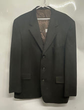 Load image into Gallery viewer, John Weitz Mens Dark Black Long Sleeve Notch Lapel Three-Button Blazer Size 46R
