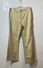Load image into Gallery viewer, Banana Republic Womens Beige Cotton Flat Front Wide-Leg Dress Pants Size 10

