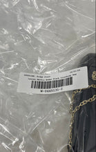 Load image into Gallery viewer, Lauren Merkin Womens Black Leather Chain Strap Flap Over Lined Crossbody Bag
