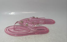 Load image into Gallery viewer, Bebe Womens Pink Clear Open Toe Slip-On Flip Flop Sandals Size 10
