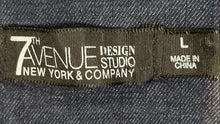 Load image into Gallery viewer, 7th Avenue Design Studio NY &amp; C Womens Blue Flat Front Pockets Chino Shorts Sz L
