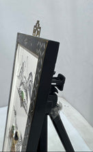 Load image into Gallery viewer, Asian Style With A Geisha Black Lacquer Edge &amp; Decorative Background Wall Panel
