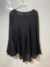 Load image into Gallery viewer, Olivia &amp; Grace Womens Black Long Bell Sleeve Round Neck Blouse Top Size XL
