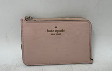Load image into Gallery viewer, Kate Spade New York Womens Pink Leather Credit Card Slot Mini L-Zip Wallet
