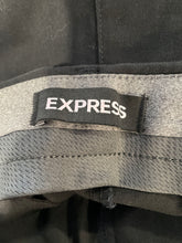 Load image into Gallery viewer, Express Mens Black Flat Front Hyper Stretch Skinny Leg Chino Pants Size 36X32

